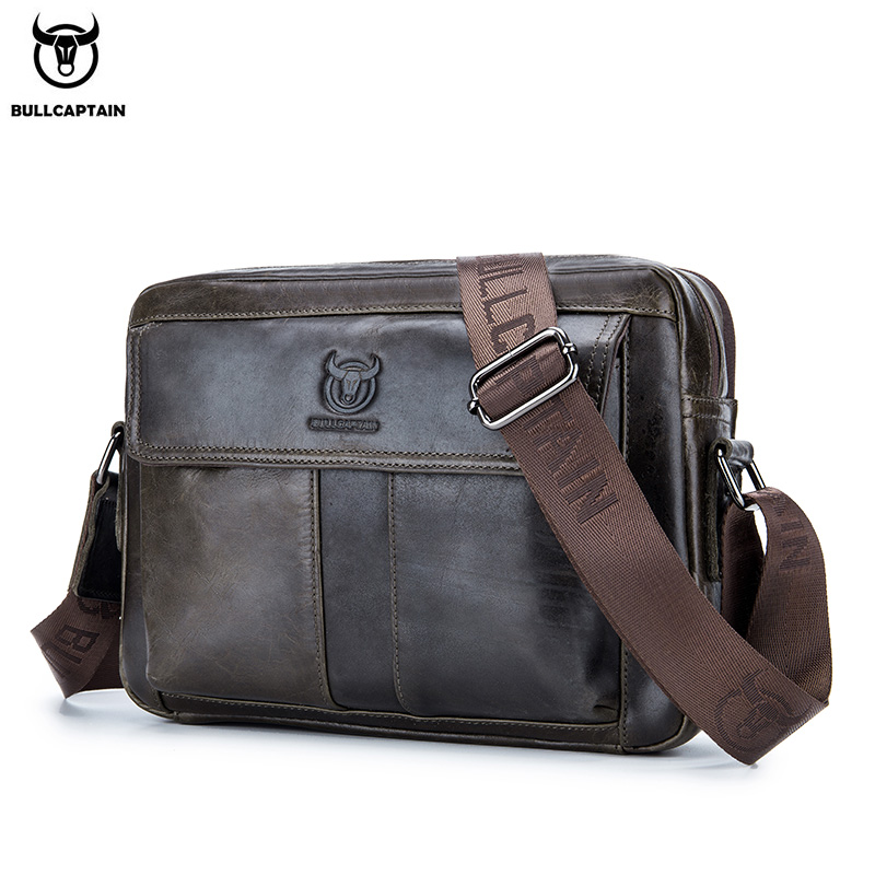 Leather Work Bag Men - BULLCAPTAIN حقيبة كروس رجالية من الجلد