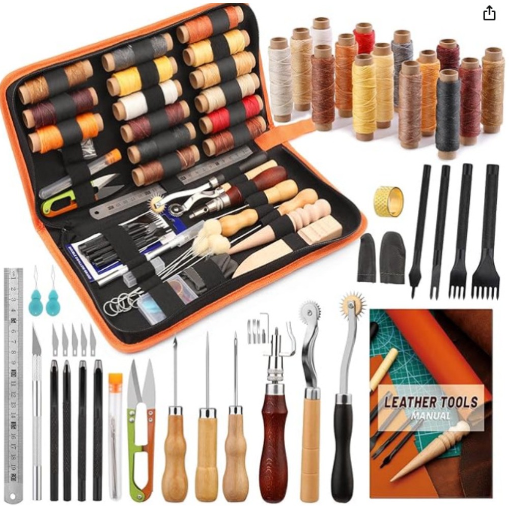 Leatherwork Beginner Tools - أدوات العمل الجلدية مجموعة الحرف الجلدية