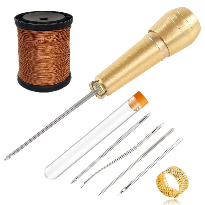 الجلود مجموعة الخياطة DIY بها  - مراجعة Leatherwork Needles وسعره