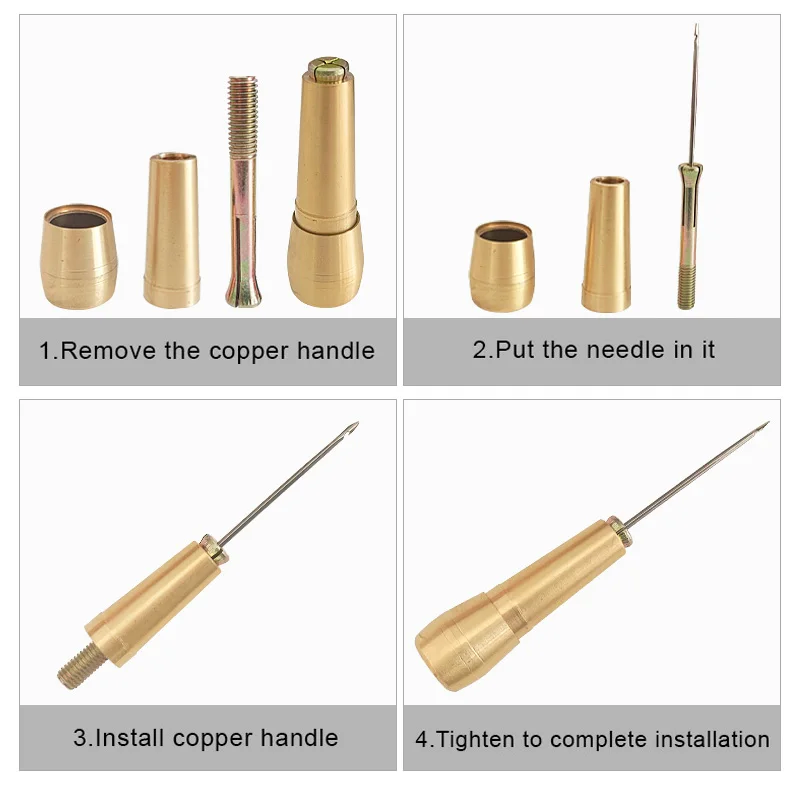 الجلود مجموعة الخياطة DIY بها  - مراجعة Leatherwork Needles وسعره