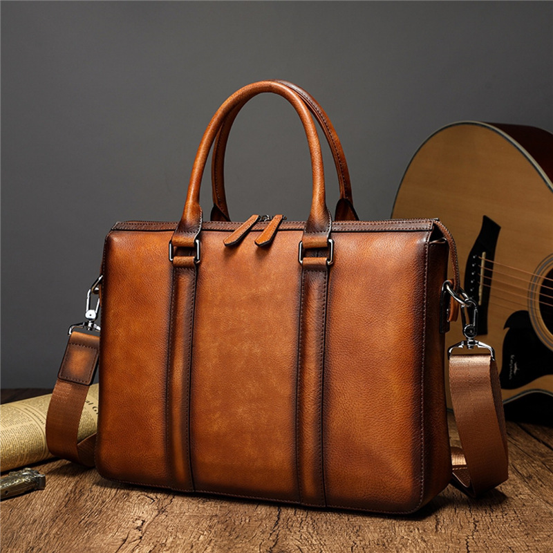 حقيبة يد جلدية فاخرة من YETTIE - مراجعة Leather Work Bag Men وسعره