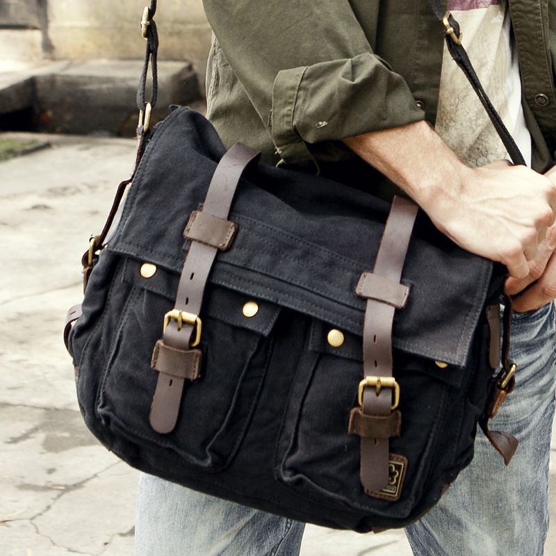 حقيبة كتف مدرسية كاجوال للرجال - مراجعة Leather Work Bag Men وسعره
