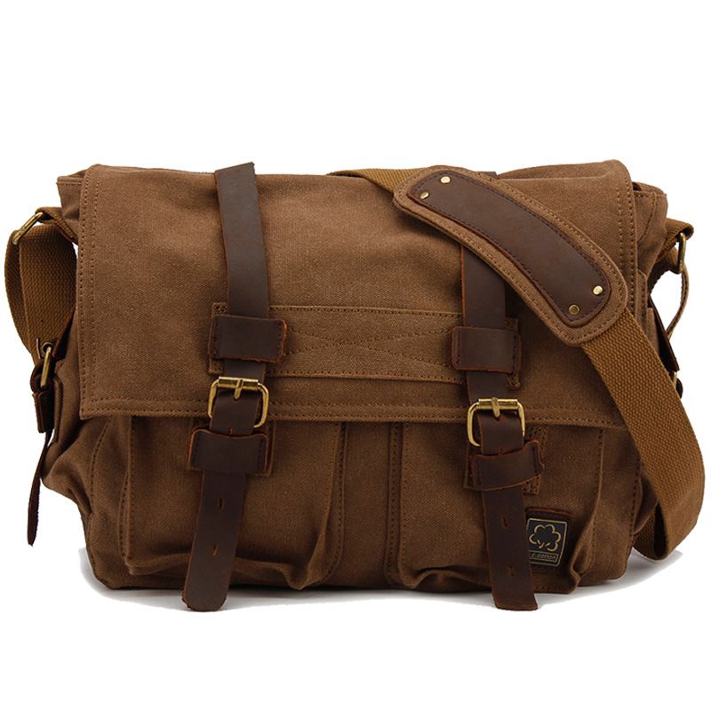 حقيبة كتف مدرسية كاجوال للرجال - مراجعة Leather Work Bag Men وسعره