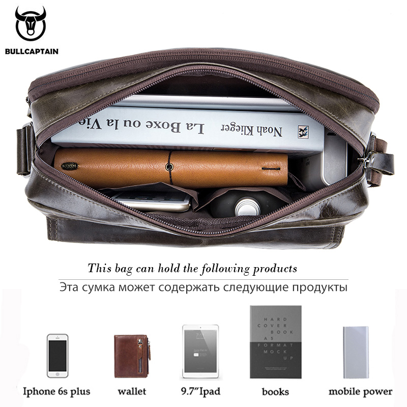 BULLCAPTAIN حقيبة كروس رجالية  - مراجعة Leather Work Bag Men وسعره