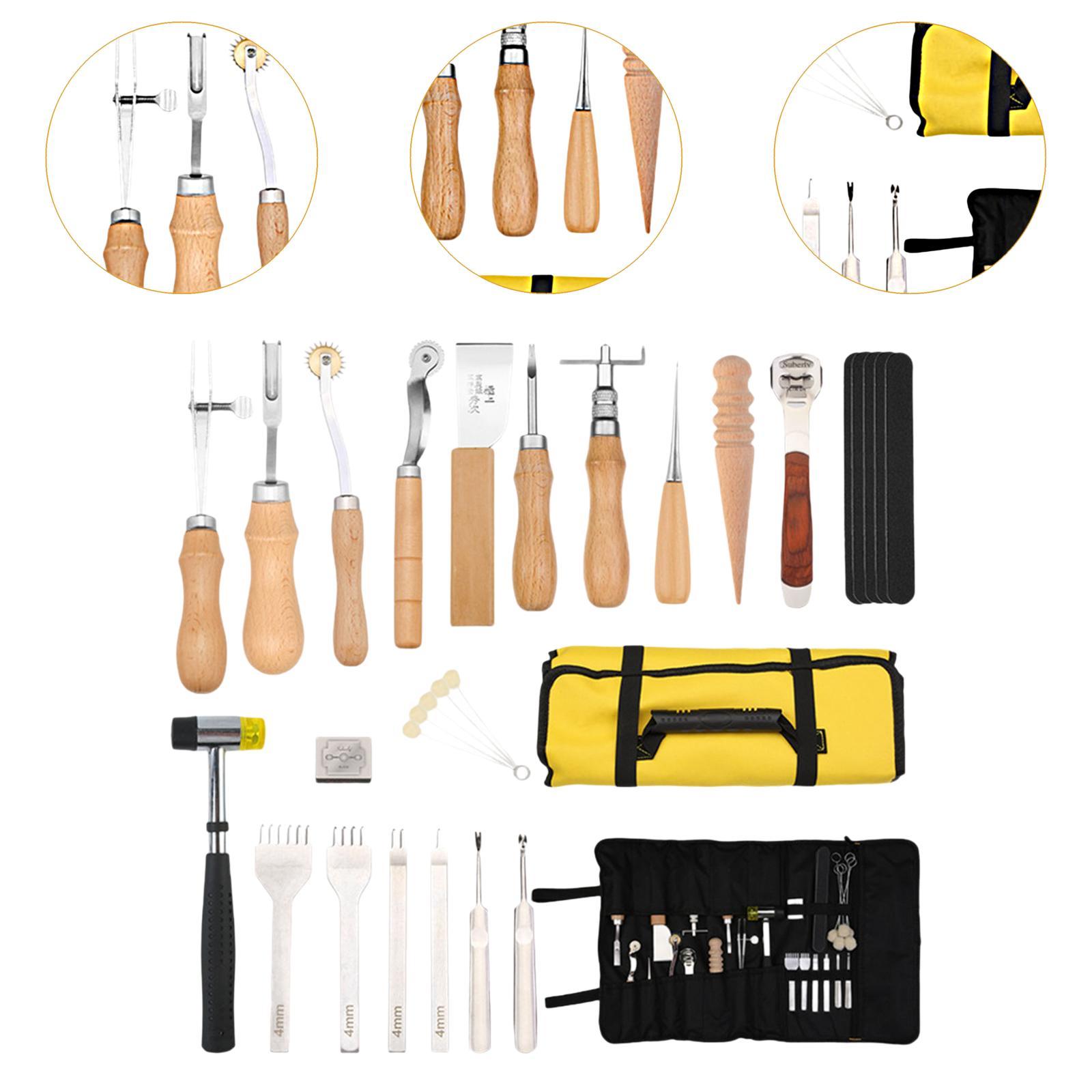 طقم أدوات عمل من الجلد الصناعي - مراجعة Leatherwork Beginner Tools وسعره
