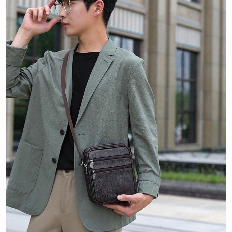 حقيبة كتف رجالية كاجوال من الج - مراجعة Leather Work Bag Men وسعره