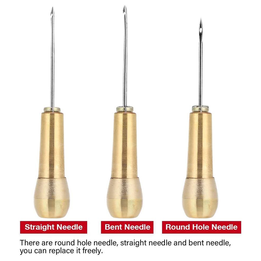 مجموعة الخياطة الجلدية DIY الج - مراجعة Leatherwork Needles وسعره