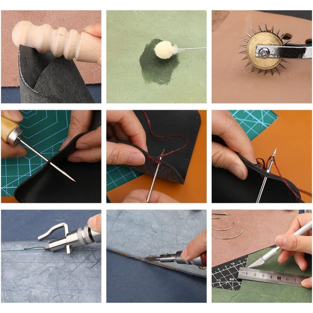 أدوات العمل الجلدية مجموعة الح - مراجعة Leatherwork Beginner Tools وسعره