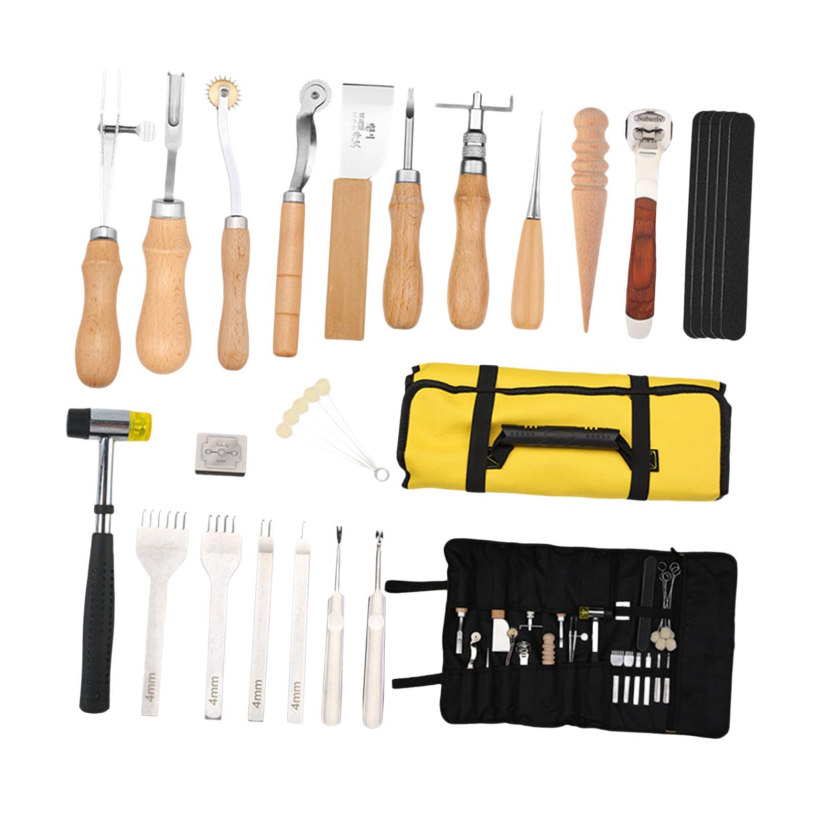 طقم أدوات عمل من الجلد الصناعي - مراجعة Leatherwork Beginner Tools وسعره