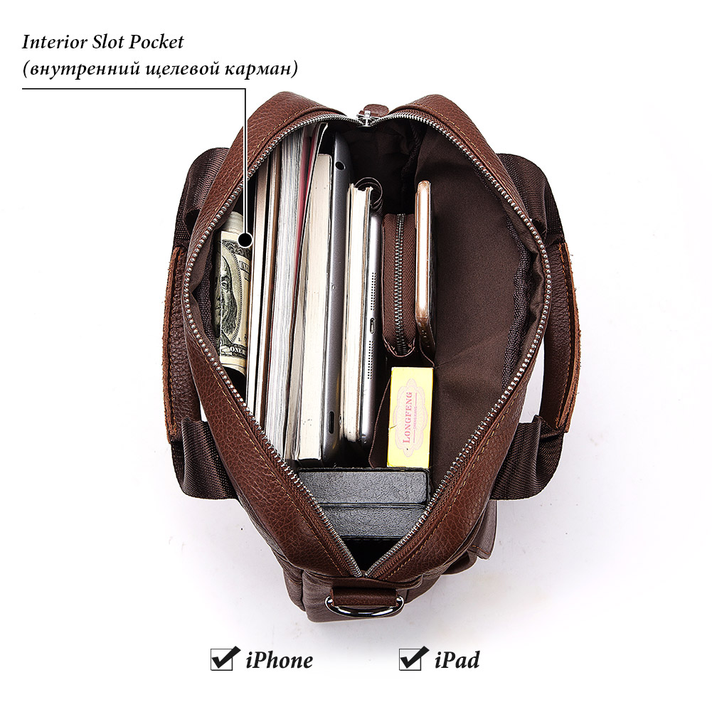 حقائب جلدية أصلية متينة للرجال - مراجعة Leather Work Bag Men وسعره